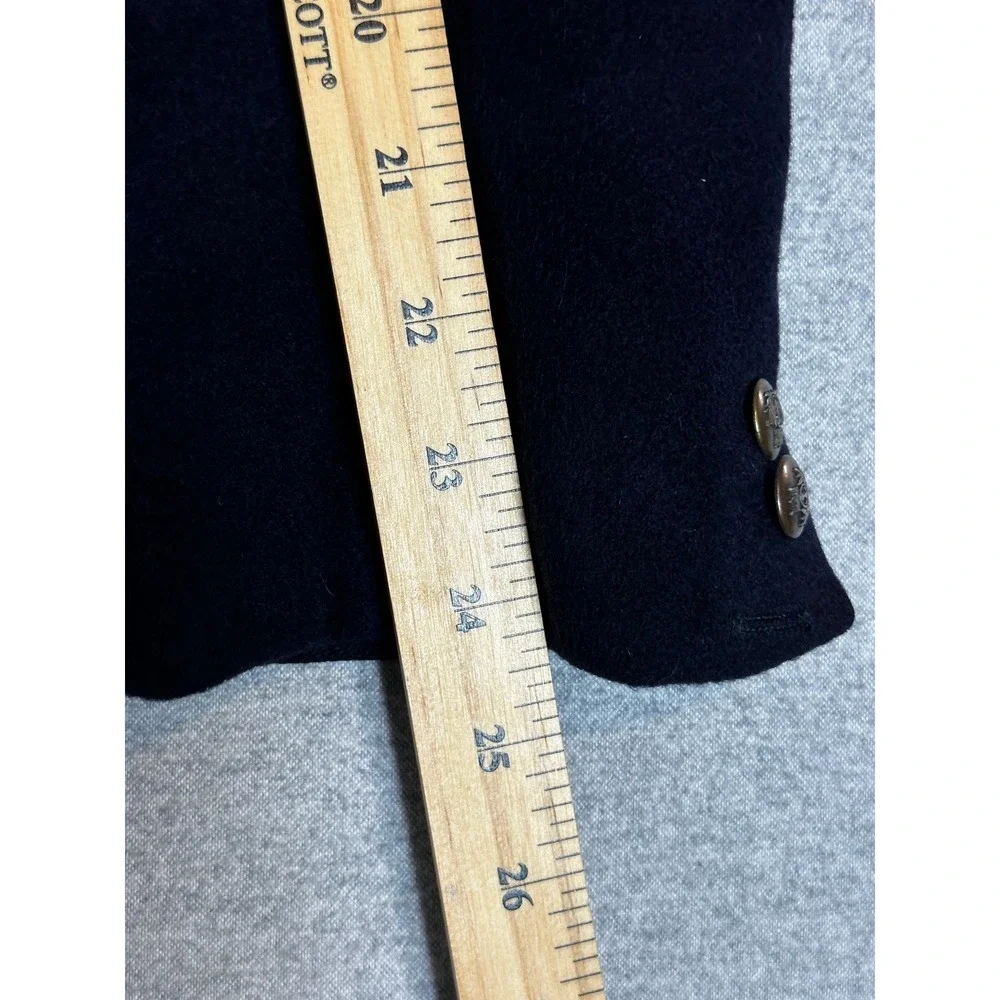Carlo Boscani 100% Cashmere Blazer 44R Navy Blue Made in Ireland Button Crest
